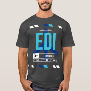 Flughafen Edinburgh EDI Flughafencode Gepäckanhäng T-Shirt