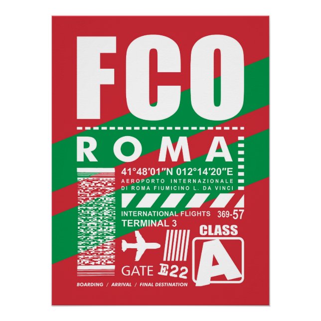 Flughafen FCO Rom, Poster (Vorderseite)