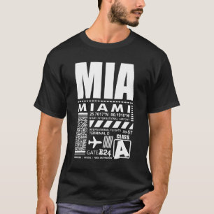 Flughafen Florida MIA Miami T-Shirt