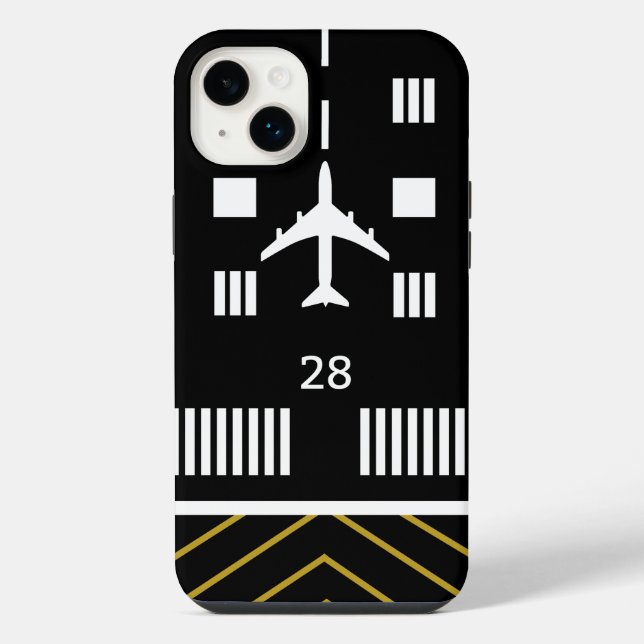 Flughafen & Flugzeug, einfache Luftfahrt iPhone Hülle (Rückseite)