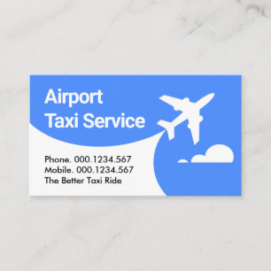 Flughafen Flugzeug Taxi Blauer Himmel Visitenkarte