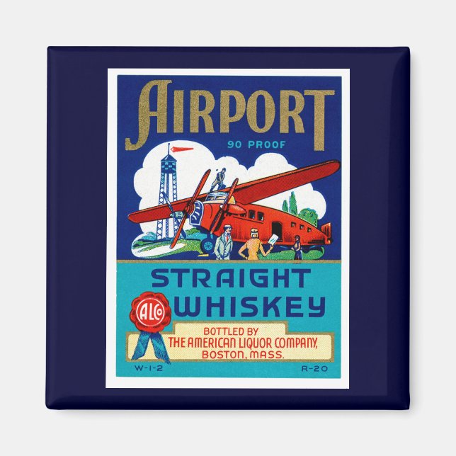 Flughafen Geright Whiskey Magnet (Vorne)