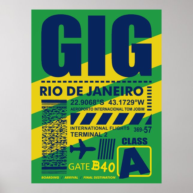 Flughafen GIG Rio de Janeiro Poster (Vorne)