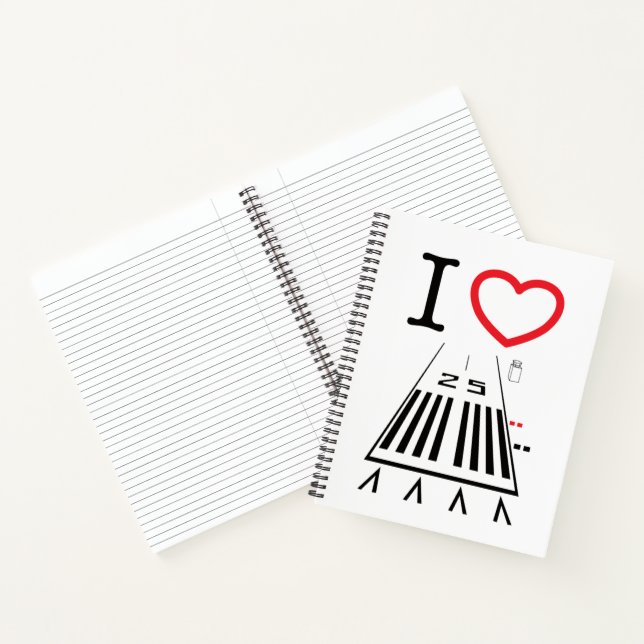 Flughafen Hawthorne Runway 25 / 7 Notizbuch (Innenseite)