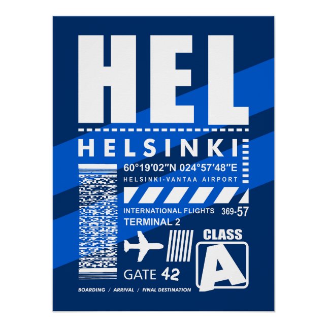 Flughafen HEL Helsinki Poster (Vorderseite)