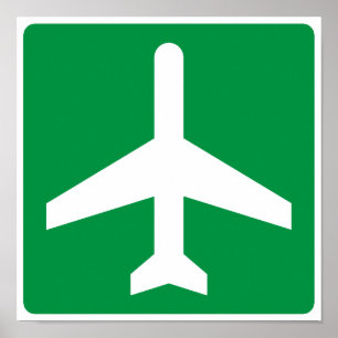 Flughafen Higway Zeichen Poster