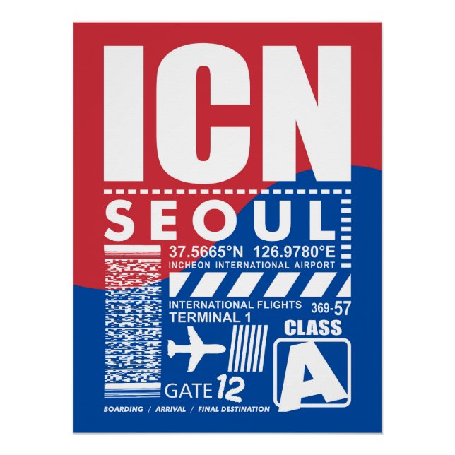 Flughafen ICN Seoul Poster (Vorderseite)