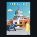 Flughafen Kansas City Art Deco Poster<br><div class="desc">Entworfen von der Luftfahrtkünstlerin Rosie Louise im Jahr 2010 ist dies ein zeitgenössisches Design NICHT ein altes Plakat reproduziert von einem Nicht-Künstler.Dies zeigt den langen zerstörten Kansas City Airport in den 20er Jahren in seiner Art-Deco-Herrlichkeit. Das abgebildete Flugzeug ist eine Travel Air 5000</div>