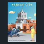 Flughafen Kansas City Art Deco Poster<br><div class="desc">Entworfen von der Luftfahrtkünstlerin Rosie Louise im Jahr 2010 ist dies ein zeitgenössisches Design NICHT ein altes Plakat reproduziert von einem Nicht-Künstler.Dies zeigt den langen zerstörten Kansas City Airport in den 20er Jahren in seiner Art-Deco-Herrlichkeit. Das abgebildete Flugzeug ist eine Travel Air 5000</div>