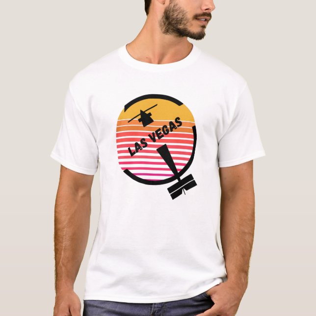 Flughafen Las Vegas, Nevada - Retro Flugzeug T-Shirt (Vorderseite)