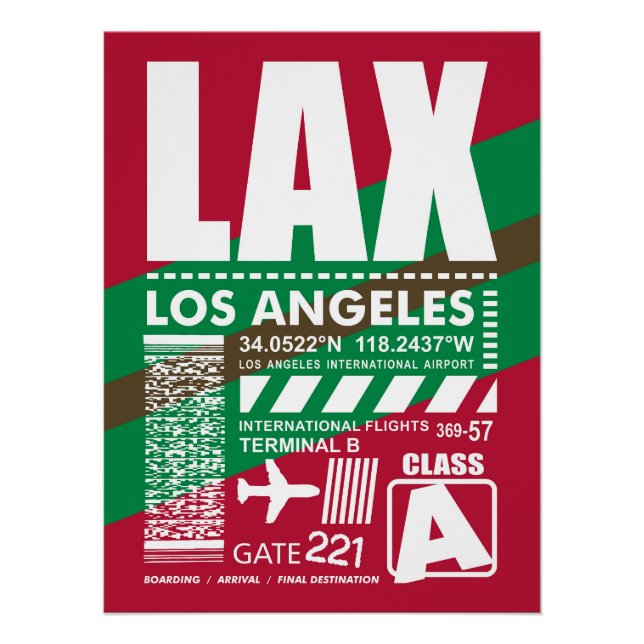 Flughafen LAX Los Angeles Poster (Vorderseite)