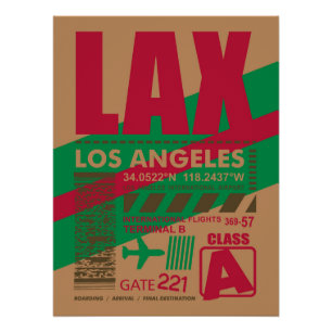 Flughafen LAX Los Angeles Poster