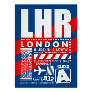 Flughafen LHR London Poster