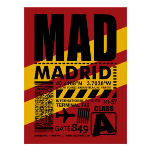 Flughafen MAD Madrid Poster