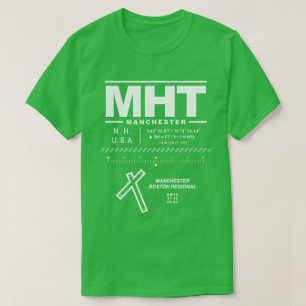 Flughafen Manchester-Boston MHT T-Shirt