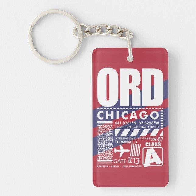 Flughafen ORD Chicago Schlüsselanhänger (Vorderseite)
