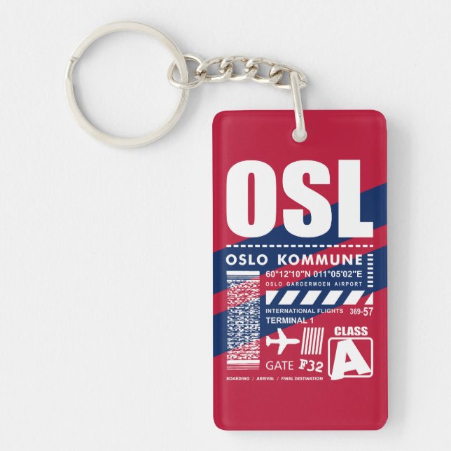 Flughafen OSL Oslo Schlüsselanhänger (Vorderseite)