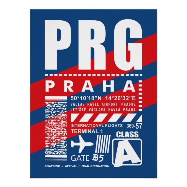 Flughafen Prag Poster (Vorderseite)