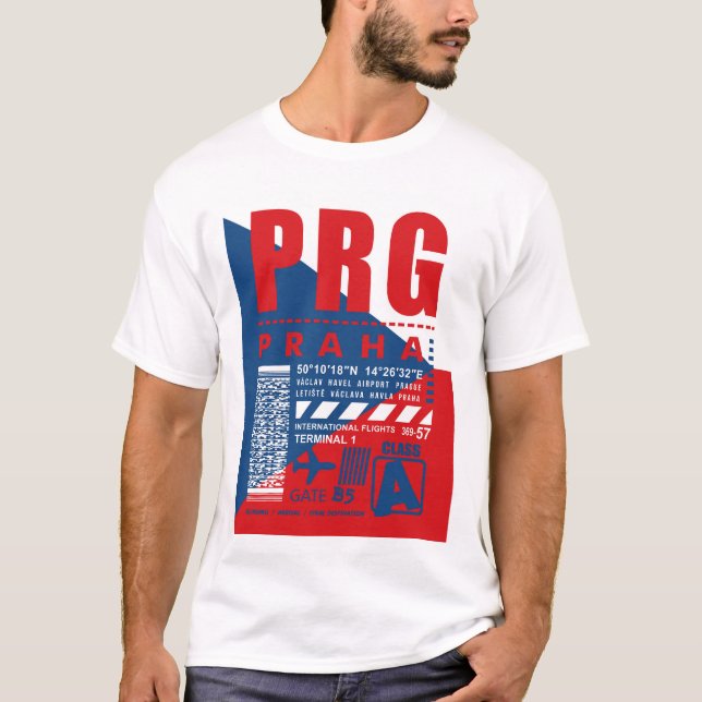 Flughafen Prag T-Shirt (Vorderseite)