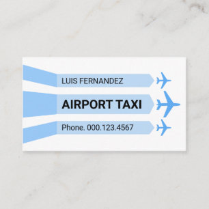Flughafen Start- und Landebahn Taxi Fahrdienst Visitenkarte