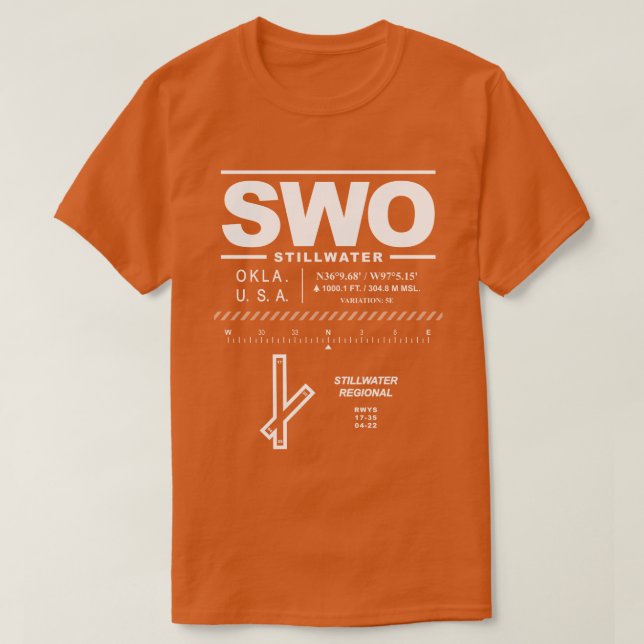 Flughafen Stillwater SWO T - Shirt (Design vorne)