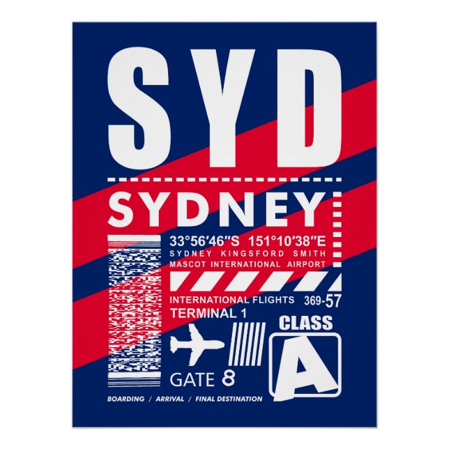 Flughafen SYD Sydney Poster (Vorderseite)