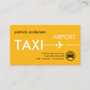 Flughafen-Taxiservice Flugzeug-Rollbahn Visitenkarte