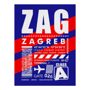 Flughafen ZAG Zagreb Poster