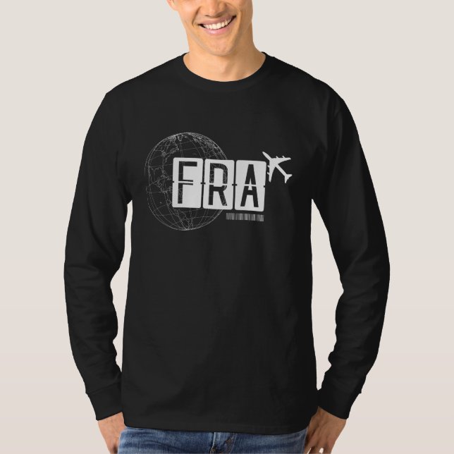 Flughafencode Frankfurt Deutschland Reise T-Shirt (Vorderseite)