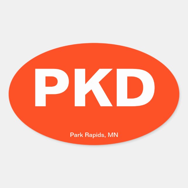 Flughafencode - Park Rapids, Minnesota Ovaler Aufkleber (Vorderseite)