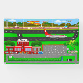 Flughafenstrassen für Autos 3' x 5' Banner