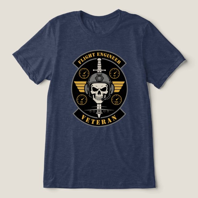 Flugingenieur Veteran Tri-Blend Shirt (Design Vorderseite)