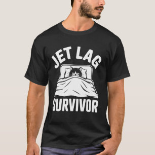 Flugkatze Jetlag-Überlebender T-Shirt