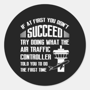 Flugkoordinator Flugverkehrsleiter Runder Aufkleber