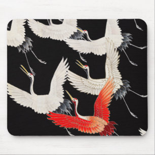 Flugkrane: Japanische Bird Kimono Art Mousepad