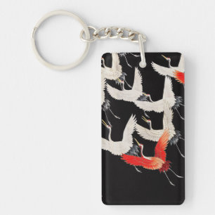 Flugkrane: Japanische Bird Kimono Art Schlüsselanhänger