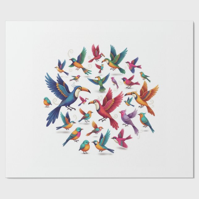 Flugkreis - Harmonie in Bewegung Geschenkpapier (Flach)