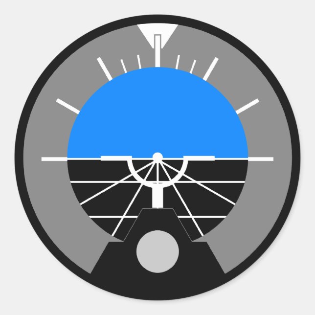 Fluglageanzeiger-Messgerät Runder Aufkleber (Vorderseite)
