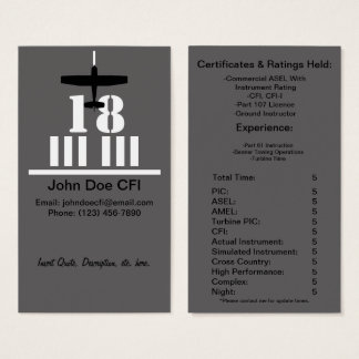 Fluglehrer Business / Resume Card