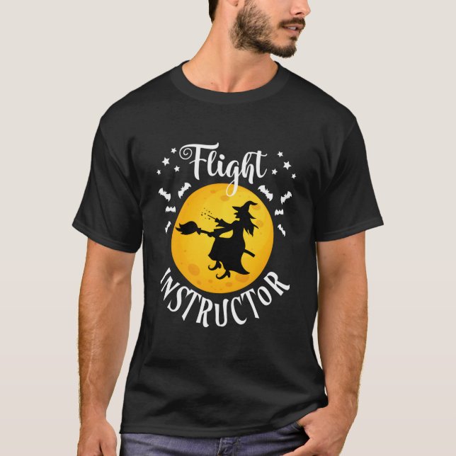 Fluglehrer Süßigkeiten oder Saures Halloween Hexe T-Shirt (Vorderseite)