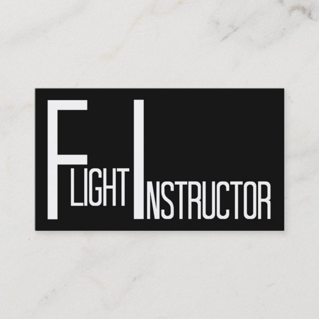 Fluglehrer-Word-Visitenkarte Visitenkarte (Vorderseite)