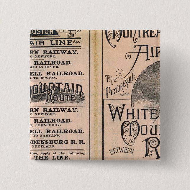 Fluglinie Montreal und Boston Button (Vorderseite)