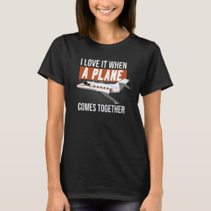 Fluglinien-Pilot Aviation-Themen-Pun für ein Unter T-Shirt