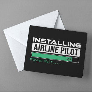 Fluglinienpilot lädt lustigen Flugschüler Einladung