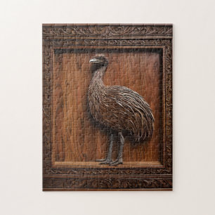 Fluglose Wunder: Australische Emu Wood Print, Puzzle