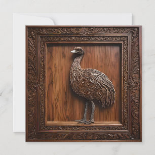 Fluglose Wunder: Australische Emu Wood Print, Save The Date