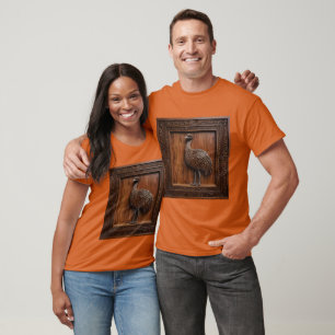 Fluglose Wunder: Australische Emu Wood Print, T-Shirt