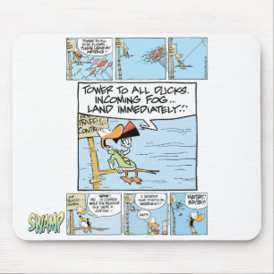 Fluglotse-lustiger Cartoon Mousepad