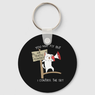 Fluglotsenstatus von Funny Pilot Schlüsselanhänger