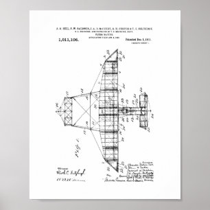 Flugmaschine-Patent Poster